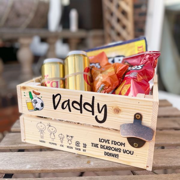 Personalised Printed Wooden Character Crate