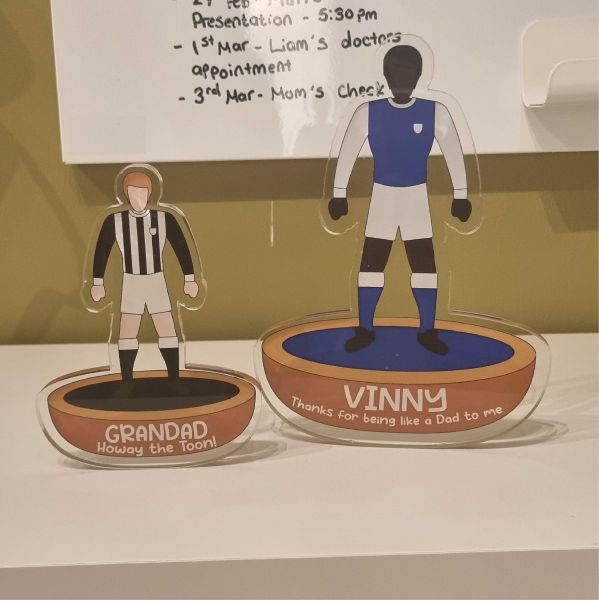 Personalised Freestanding Table Top Footballer