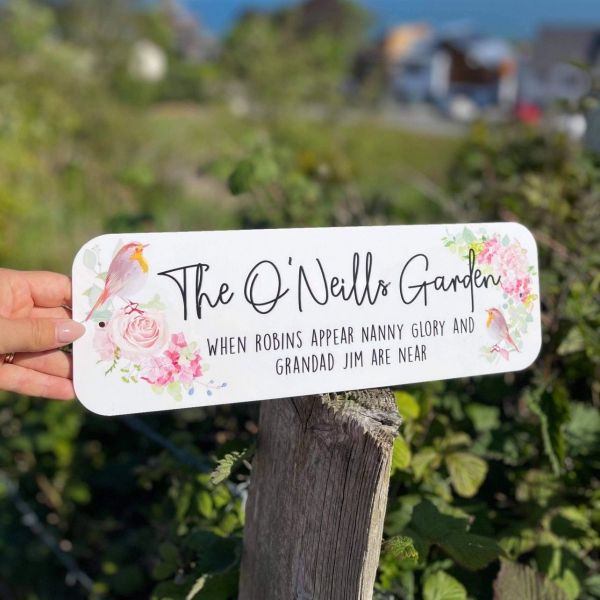 Personalised Floral Street Sign
