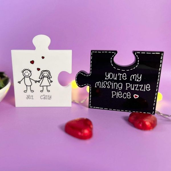 Personalised Jigsaw Pieces - You're my missing puzzle piece
