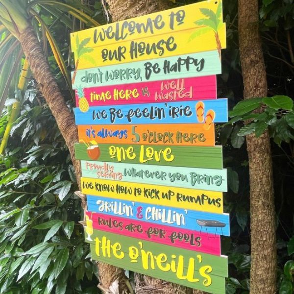 Rules Sign - Chilled Caribbean