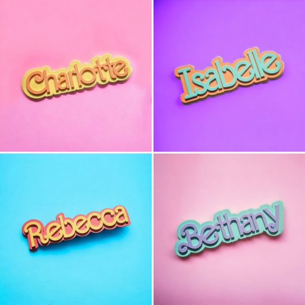 Personalised 3D Pastel Name Door Sign - Build Your Own Colours