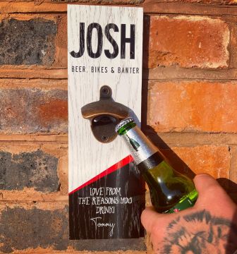 Personalised Printed Beer Bottle Opener Plaque - C