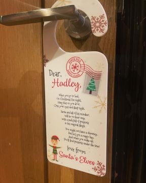 Personalised Christmas Eve Door Hanger