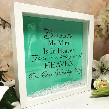 Image of personalised because someone we love is in heaven frame
