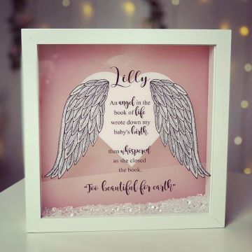 Image of personalised remembrance frame
