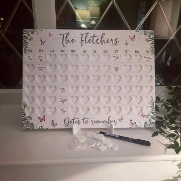 Personalised Special Dates Board - Annual