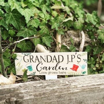 Personalised Grandad's Garden Ground Stake Plaque