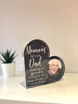 Personalised Photo Remembrance Heart Block