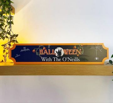 Personalised Halloween Train Sign