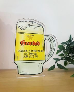 Personalised Beer Tankard Ornament - E
