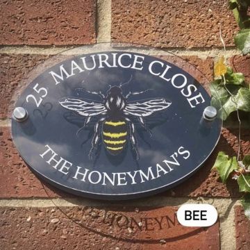 Personalised Bee House Plaque