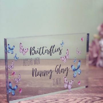 Image of Personalised Butterflies Appear Acrylic Plaque