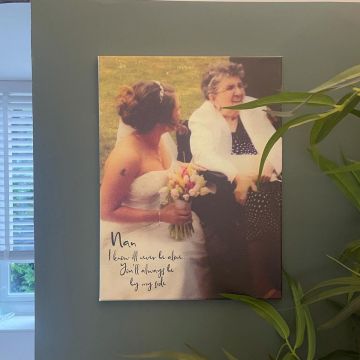 Image of personalised photo canvas