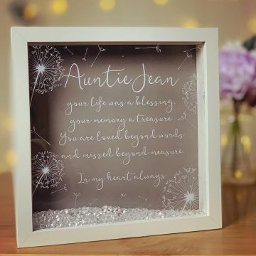 Personalised Printed Remembrance Wishes Frame