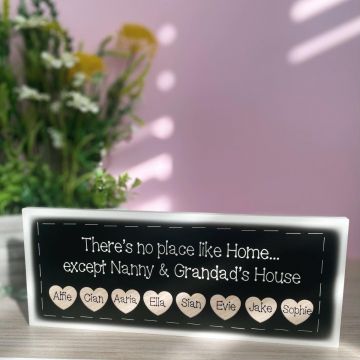 Personalised Freestanding No Place Like Home Plaque