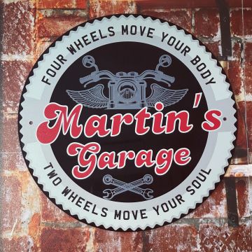 Personalised Circle Garage Sign