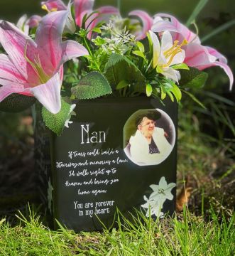 Personalised Memorial Flower Pot - Photo