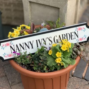 Personalised FREESTANDING Train/street Floral Sign