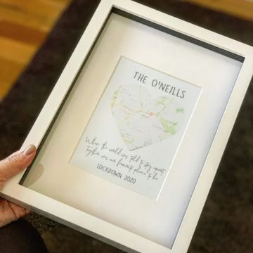 Personalised ‘Together Was Our Favourite Place’ Map Print 0
