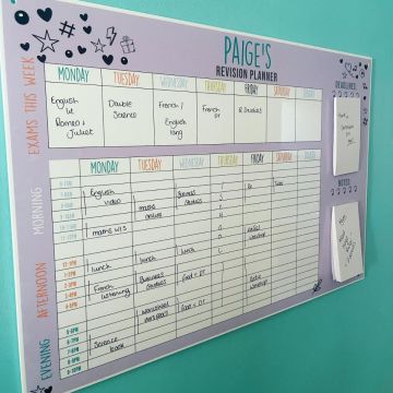 Personalised Lilac Revision Planner With Notepad