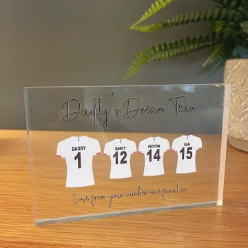 Personalised Rugby Shirts Acrylic Block