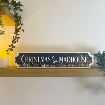 Personalised Snowflake Christmas Train Sign