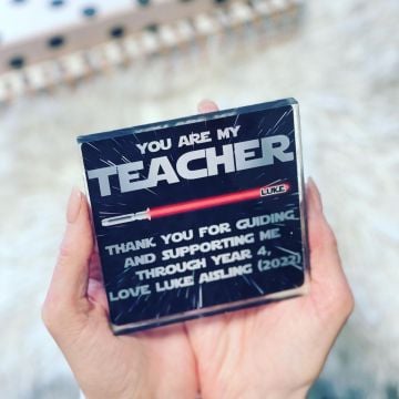 Personalised Teacher Lightsaber Block 