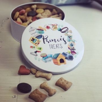 Image of personalised pet treat tin