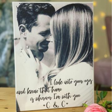 Image Of personalised valentines photo canvas