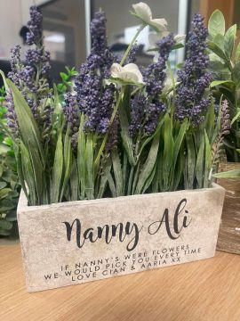 Personalised Faux Lavender Wooden Box