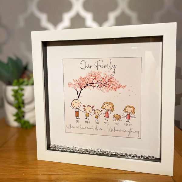 Personalised Printed Character Family Blossom Tree 