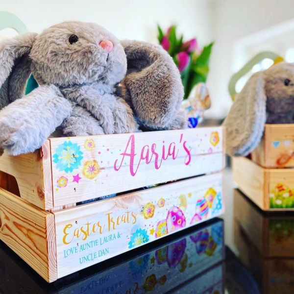 Personalised Easter Egg Crate-Bright Eggs