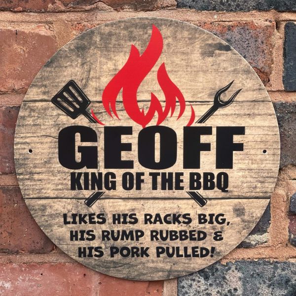 Personalised BBQ outdoor sign