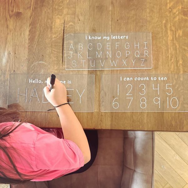 Personalised Clear set of 3 writing boards