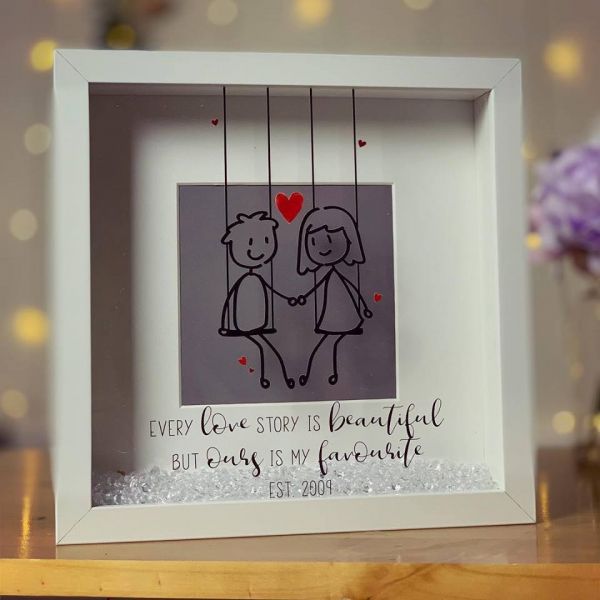 Image of loving couple personalised frame