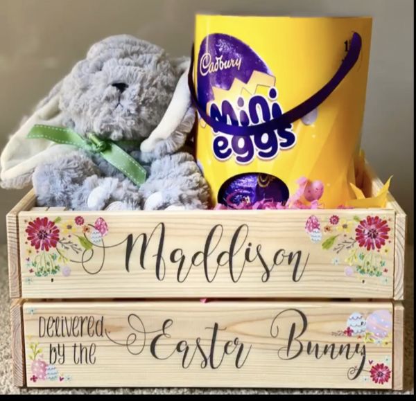 Personalised Easter Egg Crate-Floral
