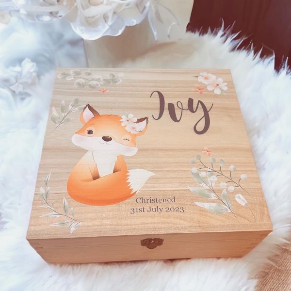  Animal Family Printed Personalised Memory Box 
