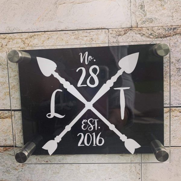 Personalised Arrows House Plaque