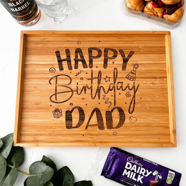 Personalised Engraved Rectangle Birthday Treat Board - Dad