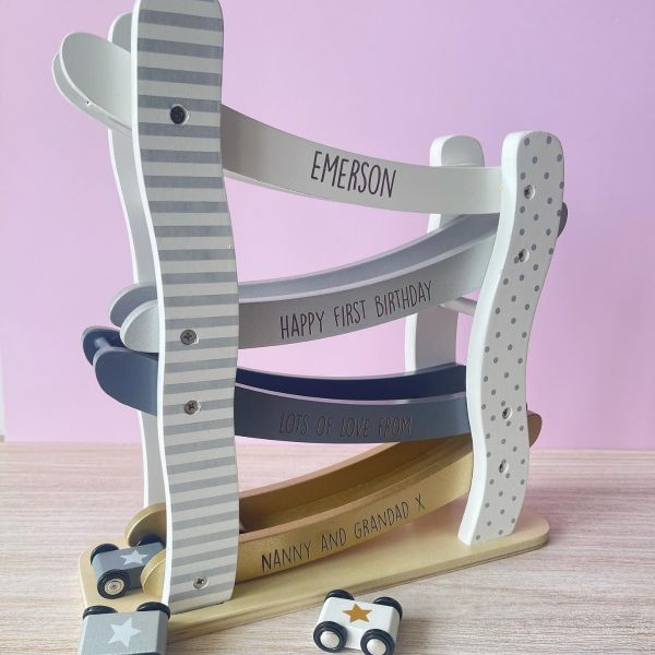 Personalised Silver Car Roller Toy