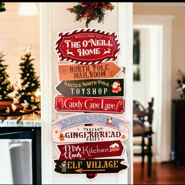 Personalised Christmas Wall Sign 