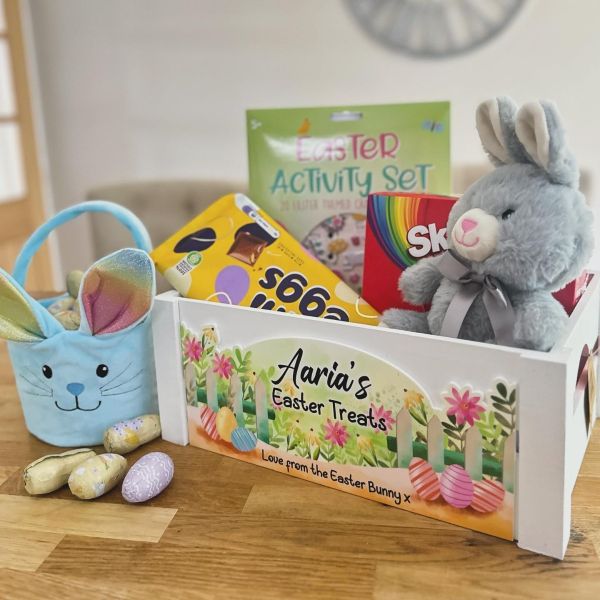Personalised WHITE Easter Crate