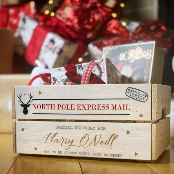 Personalised Christmas Eve Crate North Pole Express