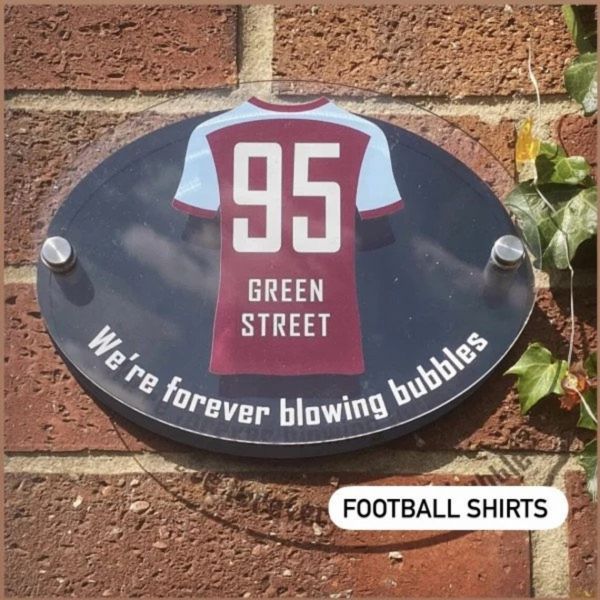 Personalised Football Shirt House Plaque