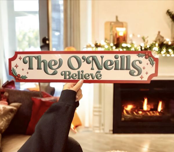 Personalised Christmas 3D Effect Sign