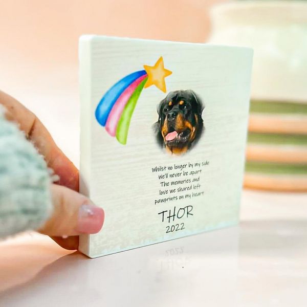 Personalised Photo Pet Remembrance Square Acrylic Block