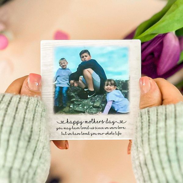 Personalised 'Happy Mother's Day' Square Acrylic Block
