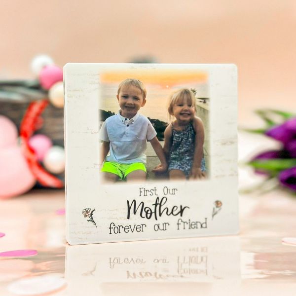 Personalised 'First Our...Forever Our Friend' Square Acrylic Block