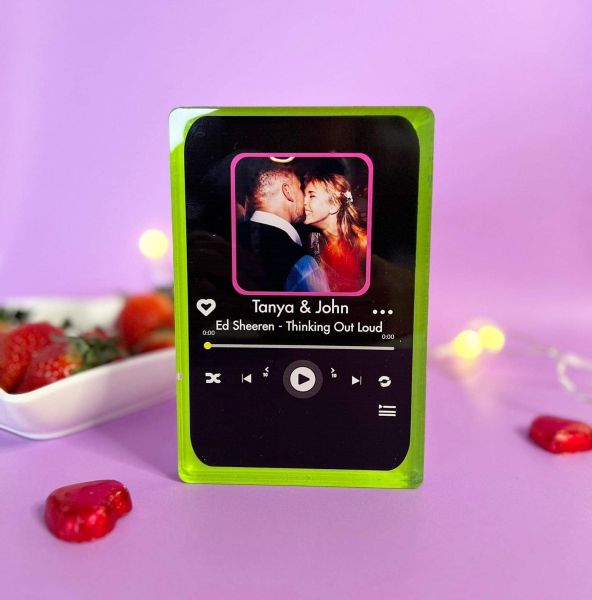 Personalised Spotify themed Acrylic Block